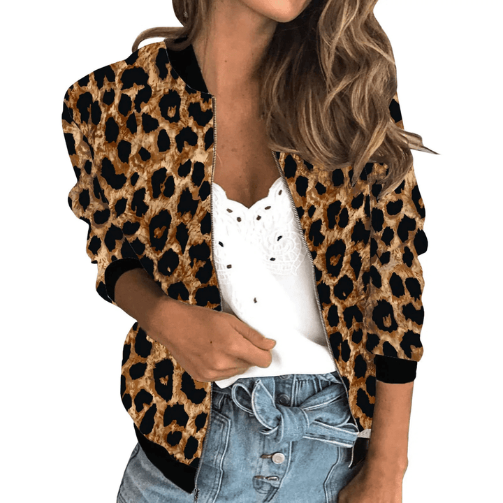 Mune | Leopard Print Bomber Jacket for Women