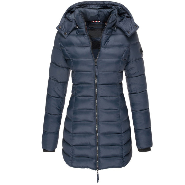Mune | Women's Warm Padded Winter Jacket with Hood and Zipper