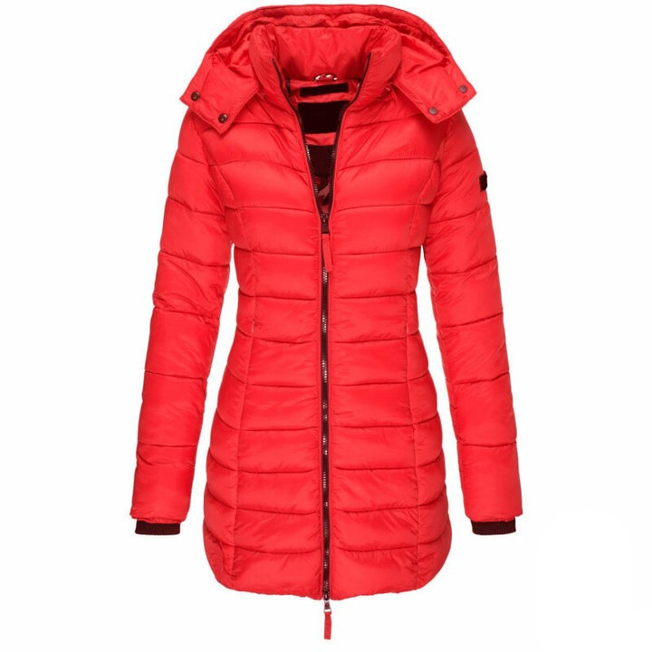 Mune | Women's Warm Padded Winter Jacket with Hood and Zipper