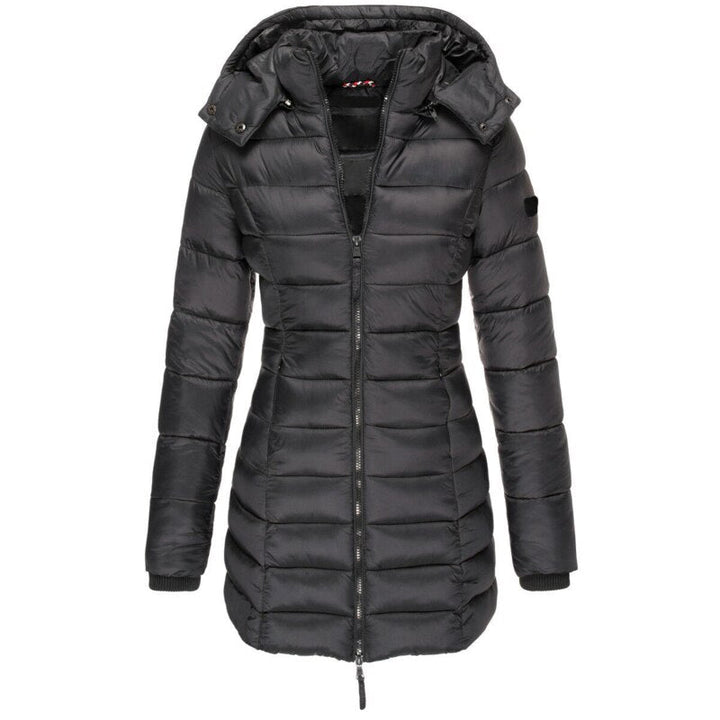 Mune | Women's Warm Padded Winter Jacket with Hood and Zipper