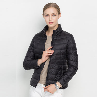 Mune | Women's Lightweight Down Jacket with Zipper and Stand Collar