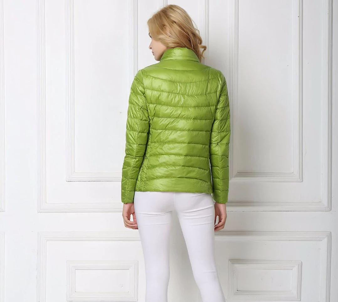 Mune | Women's Lightweight Down Jacket with Zipper and Stand Collar