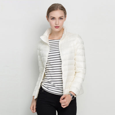 Mune | Women's Lightweight Down Jacket with Zipper and Stand Collar