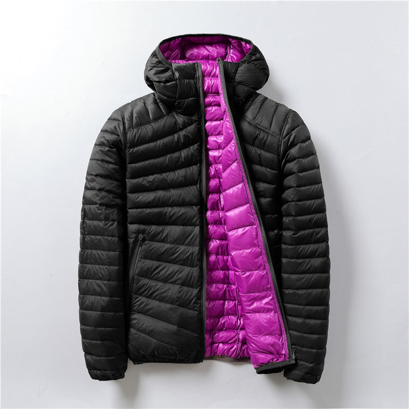 Eloura-Moda | Women's Lightweight Reversible Padded Jacket with Hood