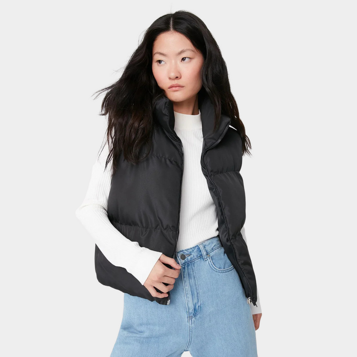 Mune | Women's Lightweight Quilted Vest with High Collar and Zipper