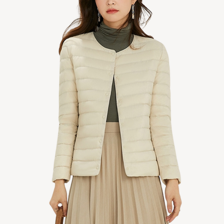 Mune | Women's Light Winter Jacket with Button Closure and Tailored Cut