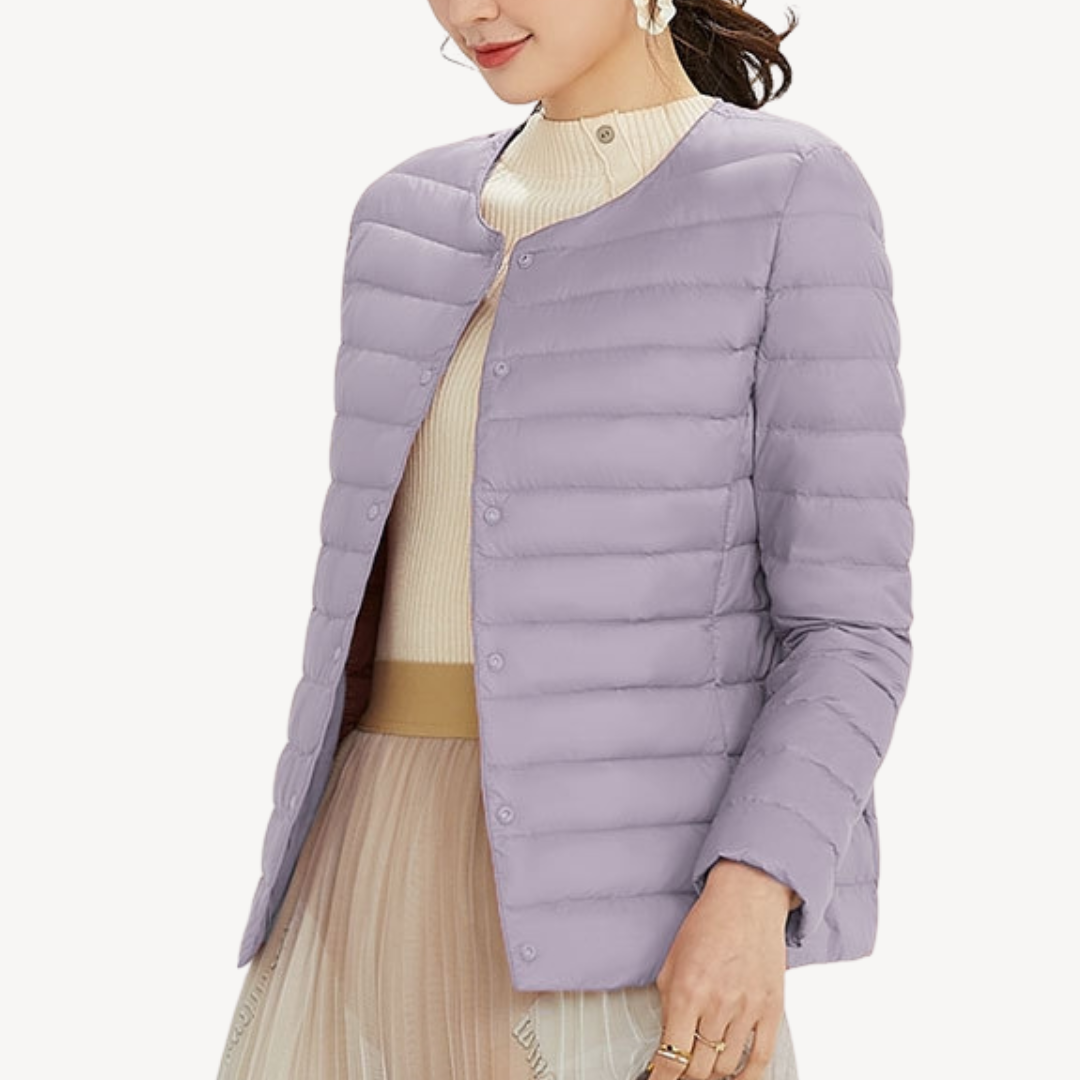 Mune | Women's Light Winter Jacket with Button Closure and Tailored Cut