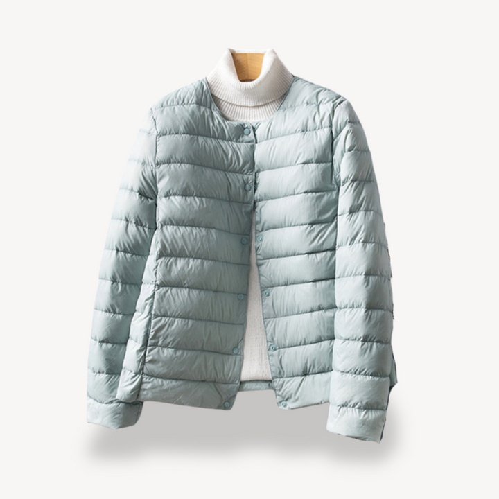 Mune | Women's Light Winter Jacket with Button Closure and Tailored Cut