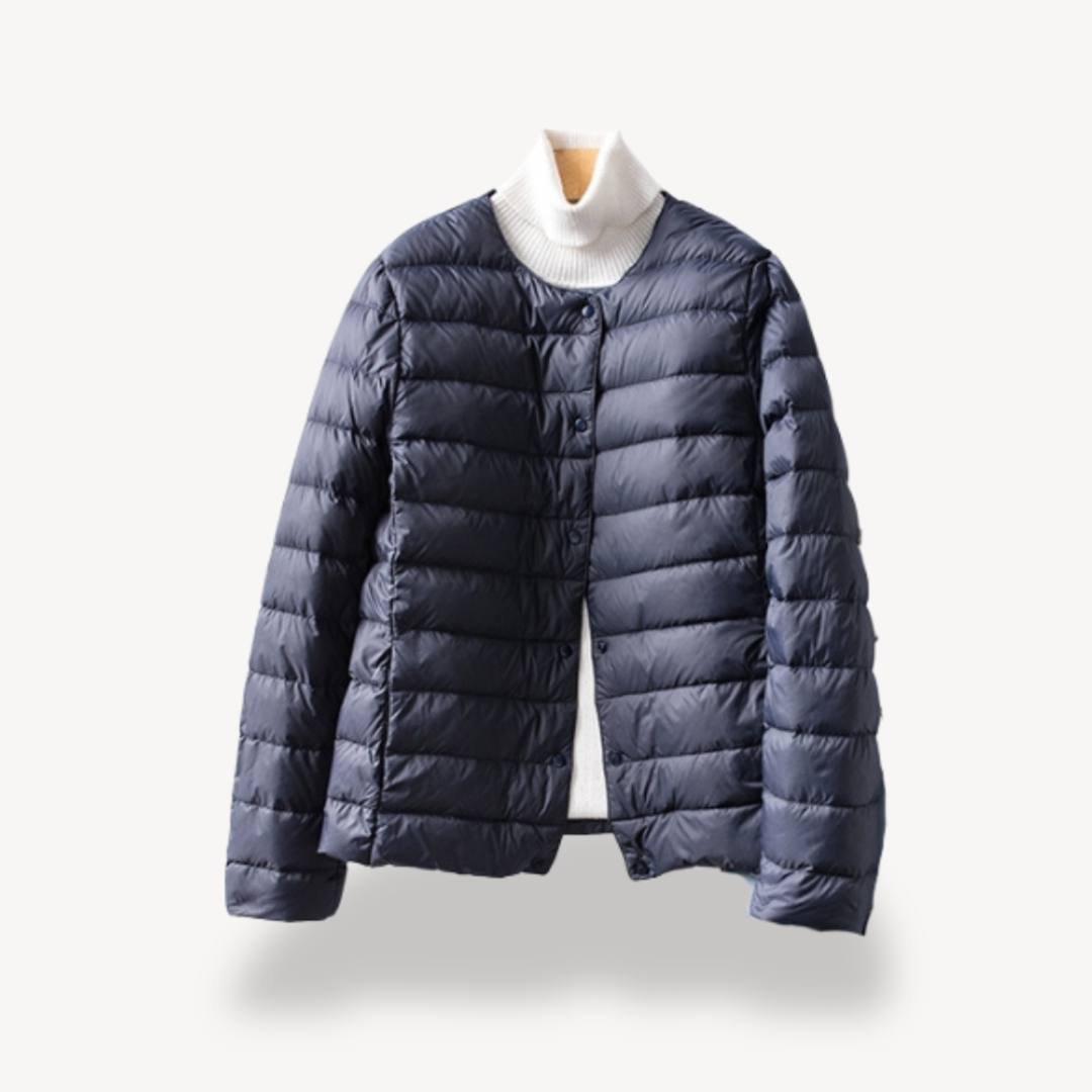 Mune | Women's Light Winter Jacket with Button Closure and Tailored Cut