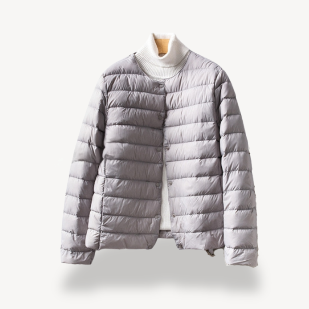 Mune | Women's Light Winter Jacket with Button Closure and Tailored Cut