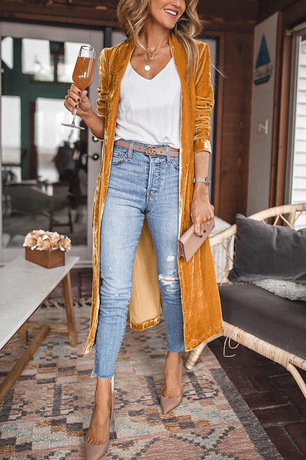 Mune | Women's Velvet Cardigan with Long Sleeves