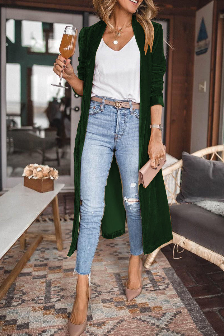 Mune | Women's Velvet Cardigan with Long Sleeves