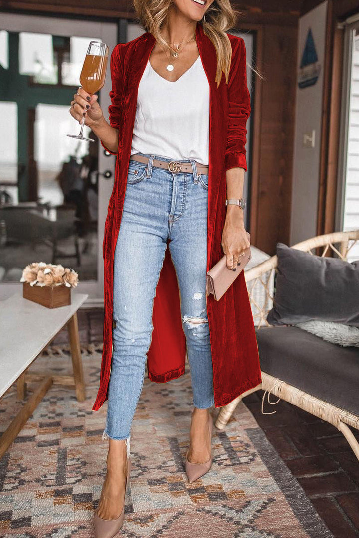 Mune | Women's Velvet Cardigan with Long Sleeves