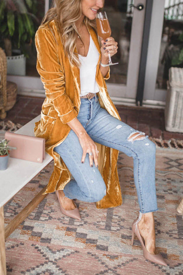 Mune | Women's Velvet Cardigan with Long Sleeves