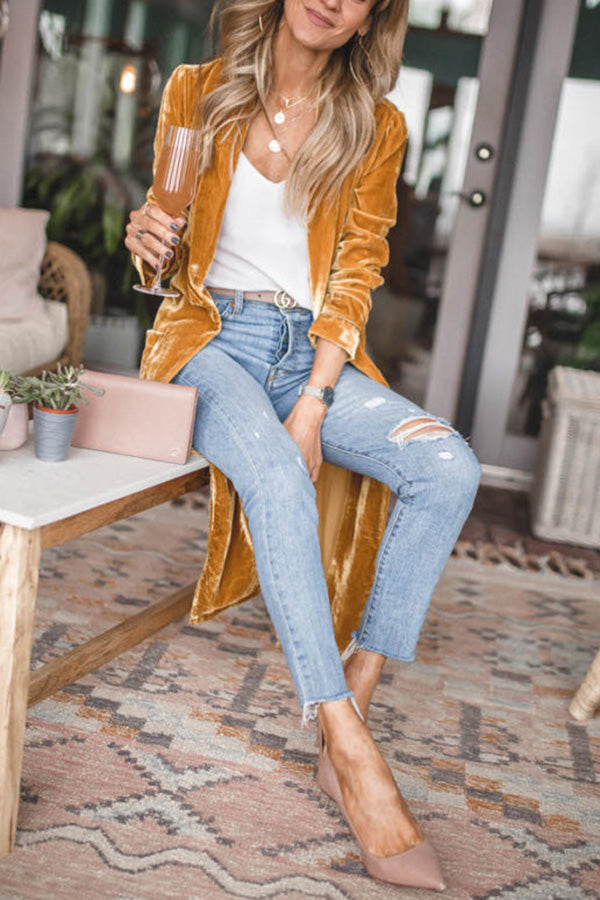 Mune | Women's Velvet Cardigan with Long Sleeves