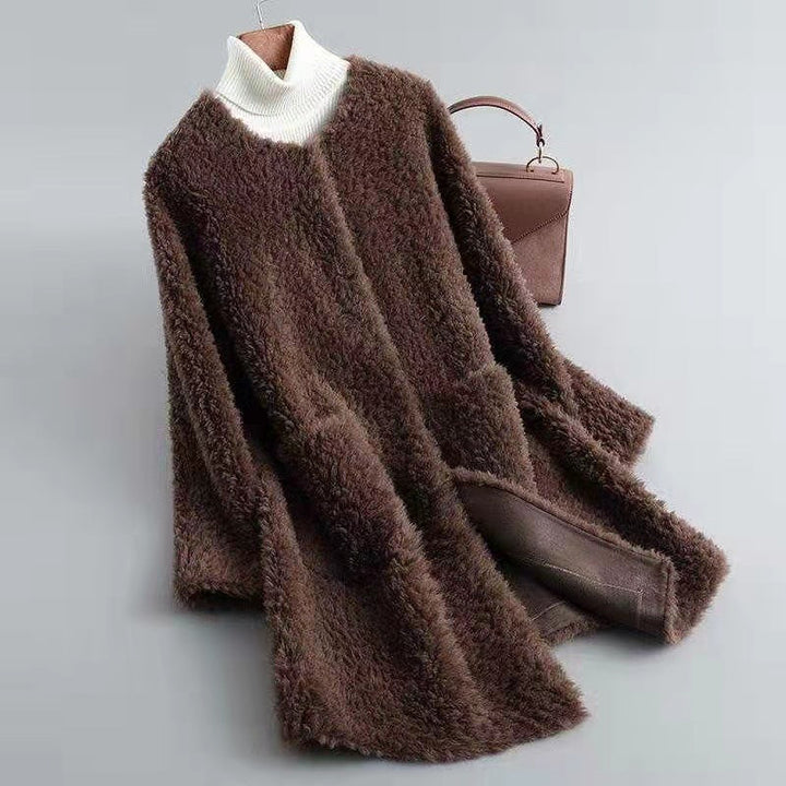 Mune | Women's Shearling Winter Jacket with Pockets