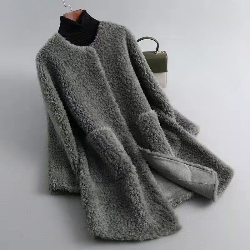 Mune | Women's Shearling Winter Jacket with Pockets