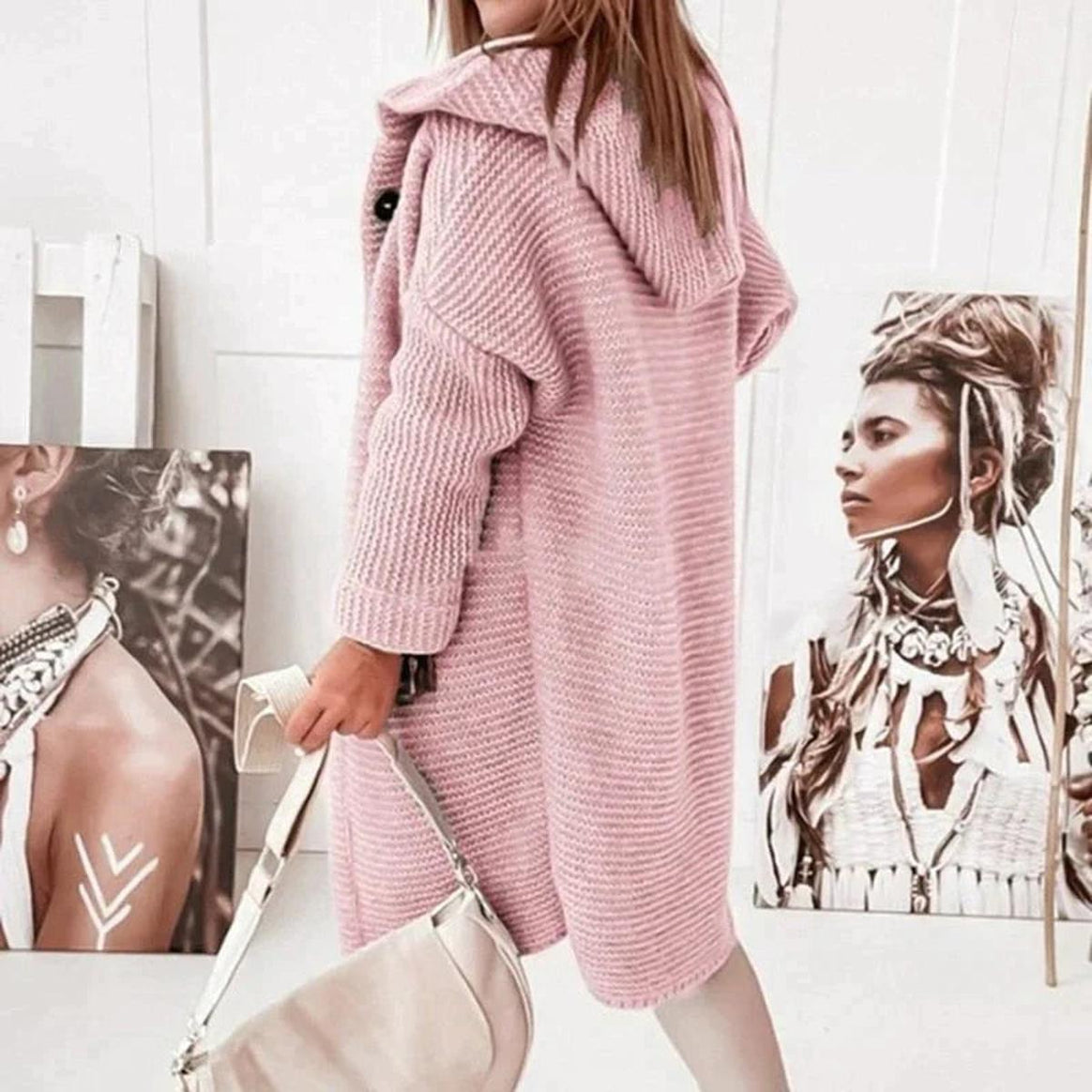 Mune | Longer Warmer Hoodie Knit Cardigan