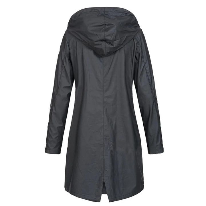 Mune | Longer Women's Autumn Coat with High Collar and Button Closure