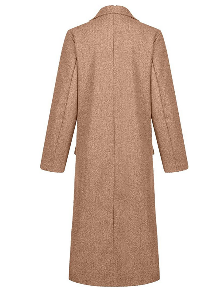 Mune | Longer women's wool blend coat with button placket and side pockets