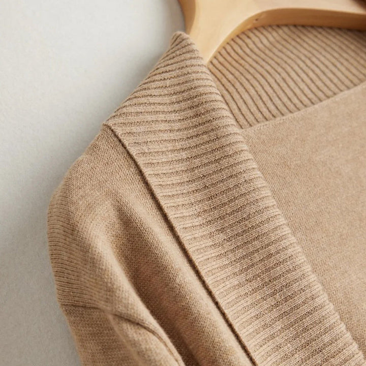 Mune | Women's Cashmere Cardigan with Open Front and Long Sleeves
