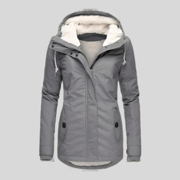 Mune | Long Winter Coat with Hood and Lining