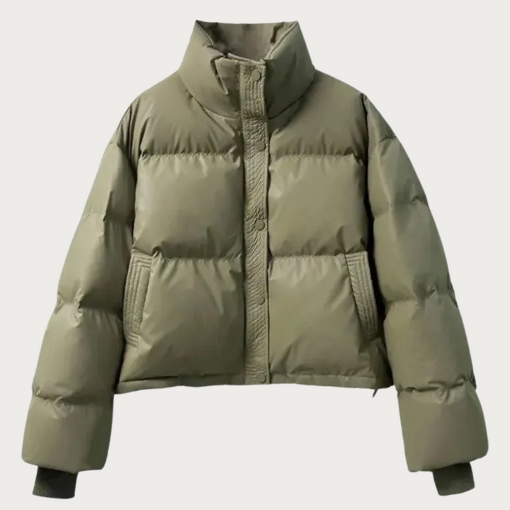 Mune | Women's Short Puffer Jacket with High Collar and Insulating Filling