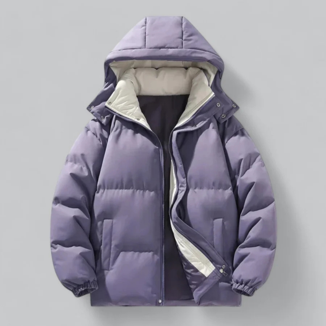 Mune | Stylish men's warm puffer jacket with hood for winter