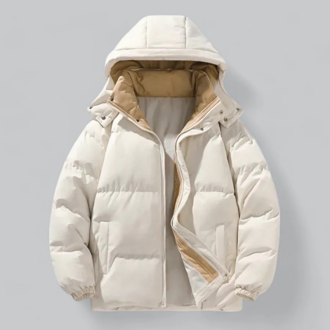 Mune | Stylish men's warm puffer jacket with hood for winter