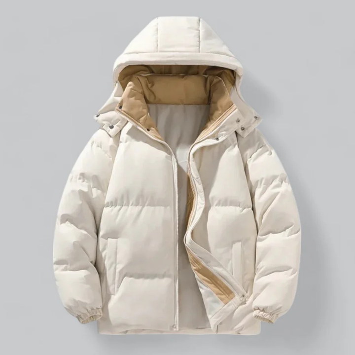 Mune | Stylish men's warm puffer jacket with hood for winter