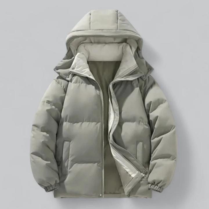 Mune | Stylish men's warm puffer jacket with hood for winter