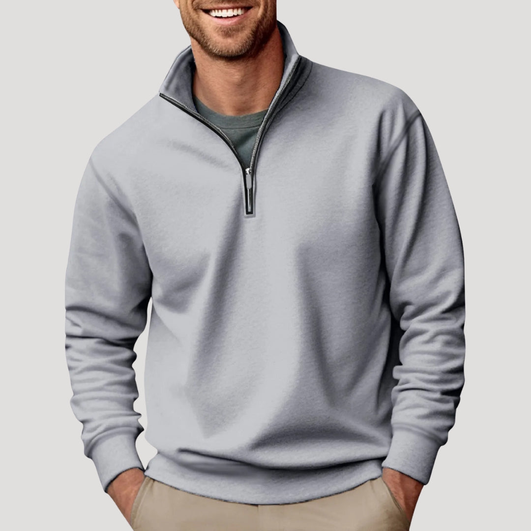 Men’s Casual Quarter Zip Collar Sweatshirt
