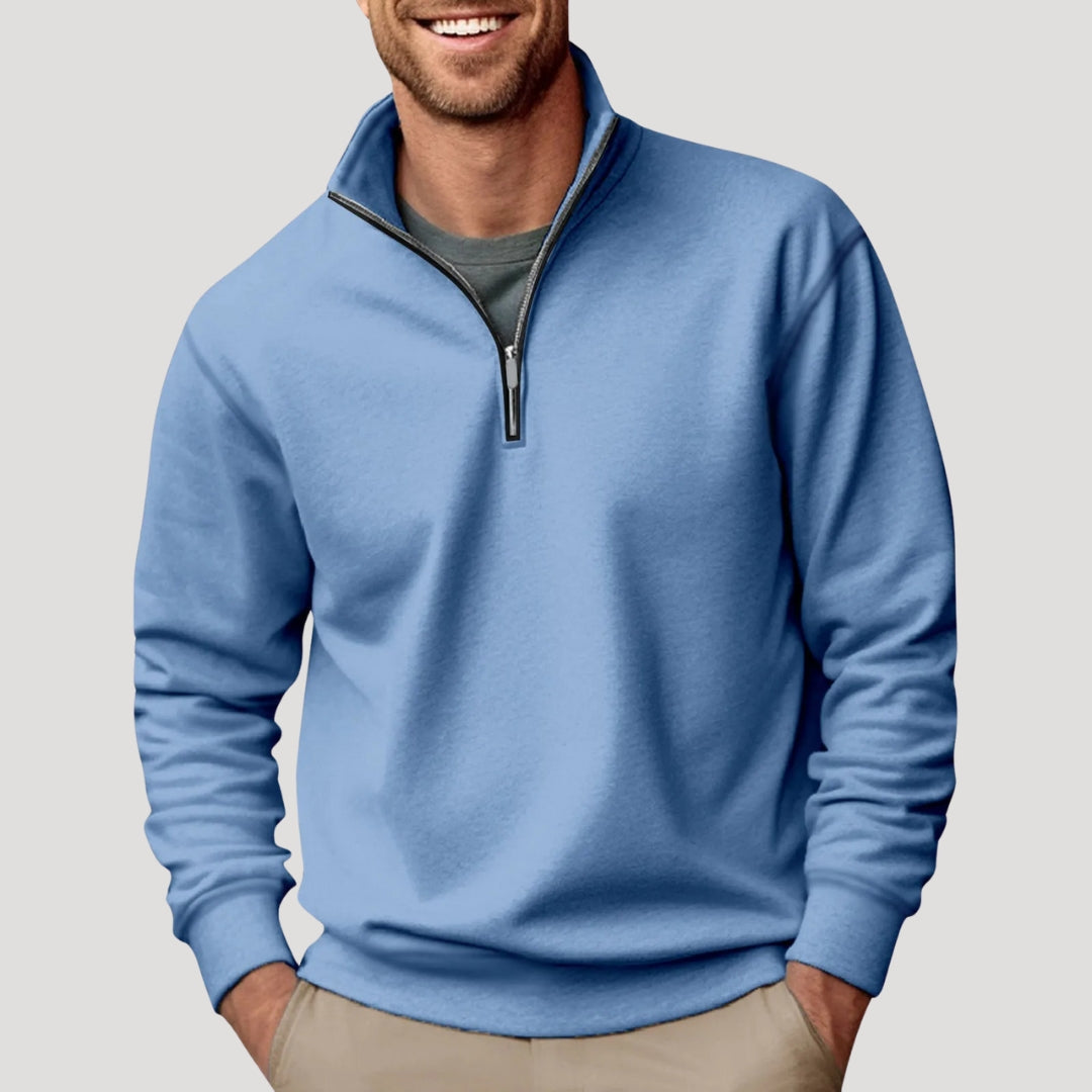 Men’s Casual Quarter Zip Collar Sweatshirt