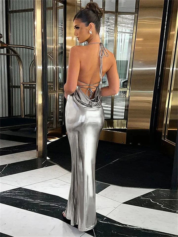 Mune | Elegant Maxi Dress Halter Festive