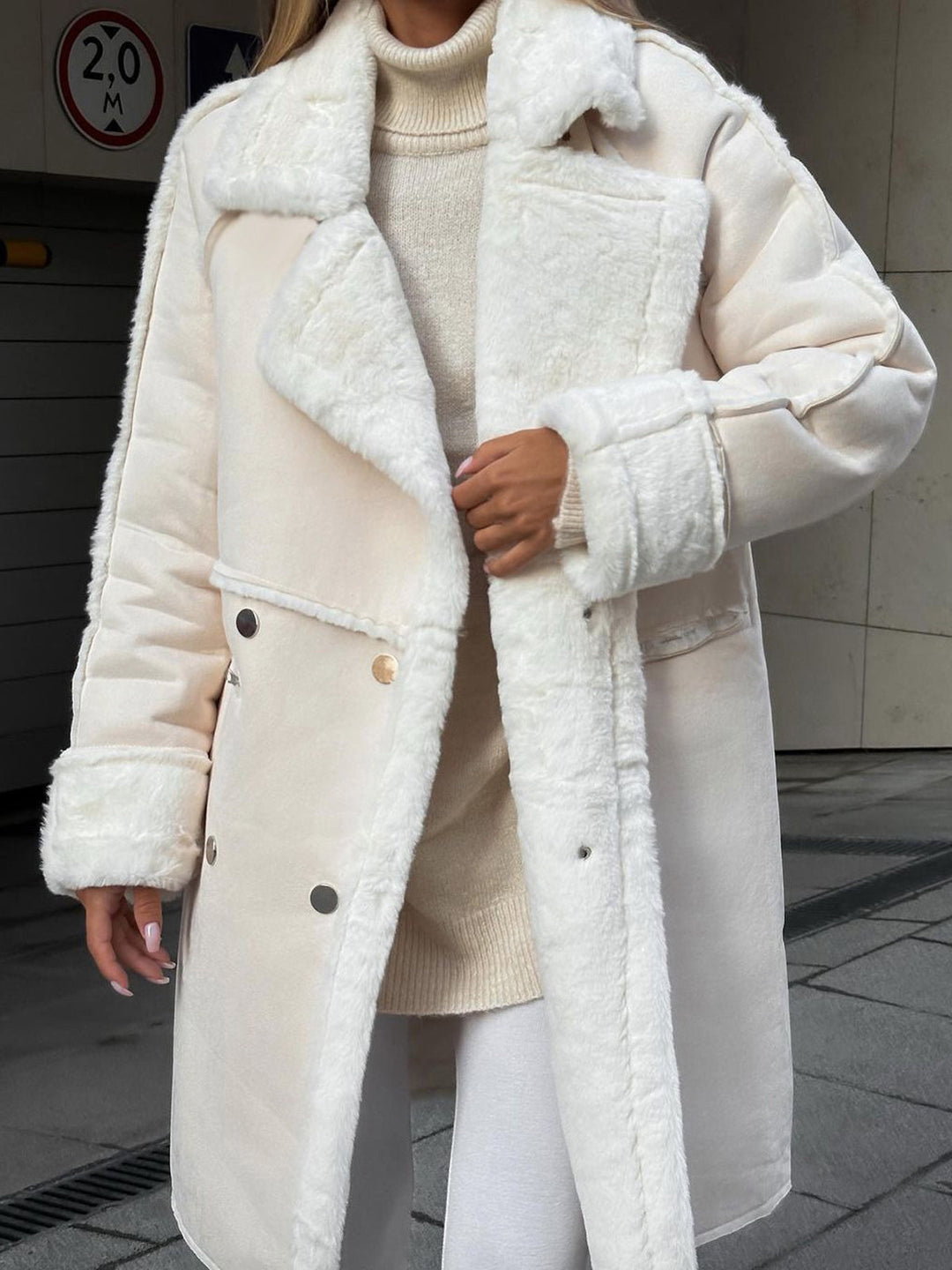 Mune | Women's Long Winter Jacket with Lapel Collar