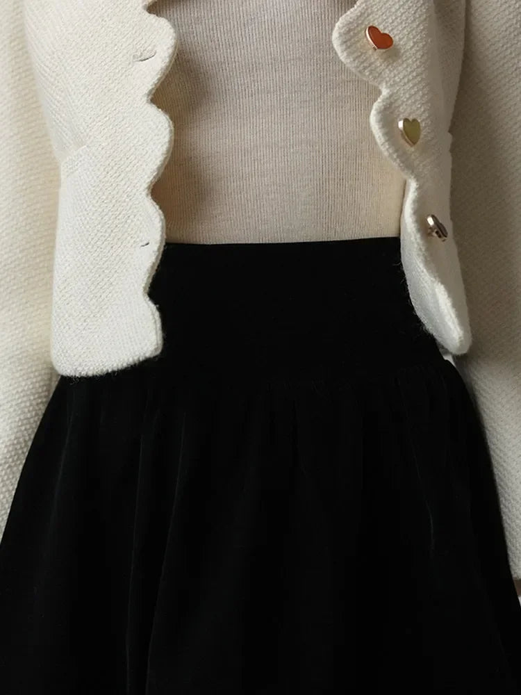 Mune | Women's Elegant Waistcoat with High Collar and Unique Buttons