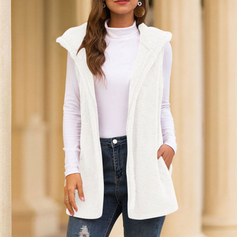 Mune | Women's Sleeveless Fleece Vest with Hood and Pockets