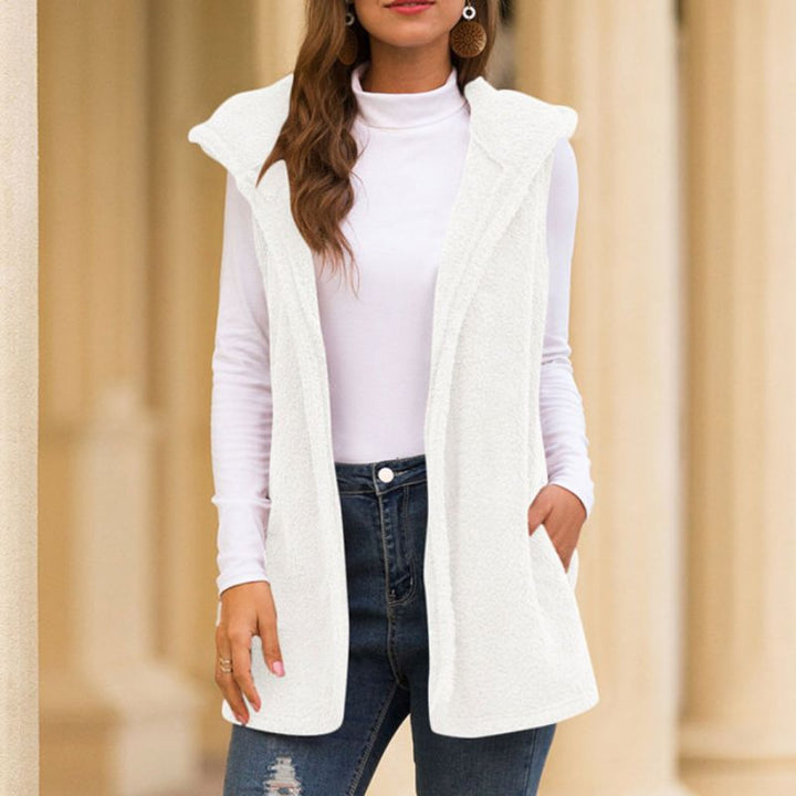 Mune | Women's Sleeveless Fleece Vest with Hood and Pockets