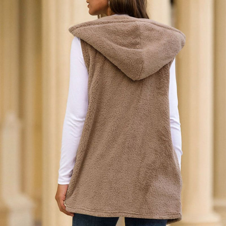 Mune | Women's Sleeveless Fleece Vest with Hood and Pockets