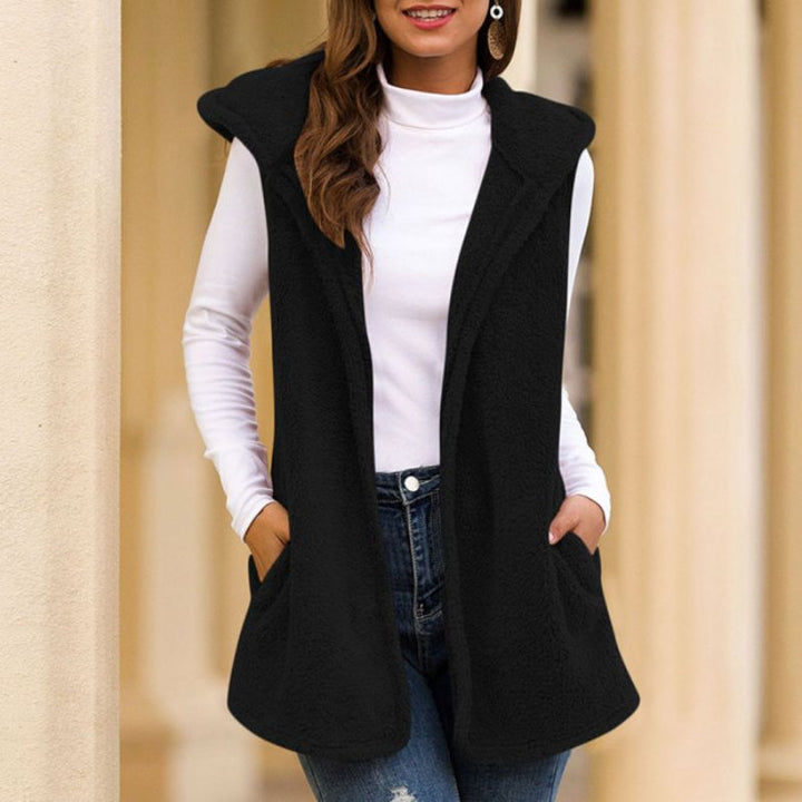 Mune | Women's Sleeveless Fleece Vest with Hood and Pockets
