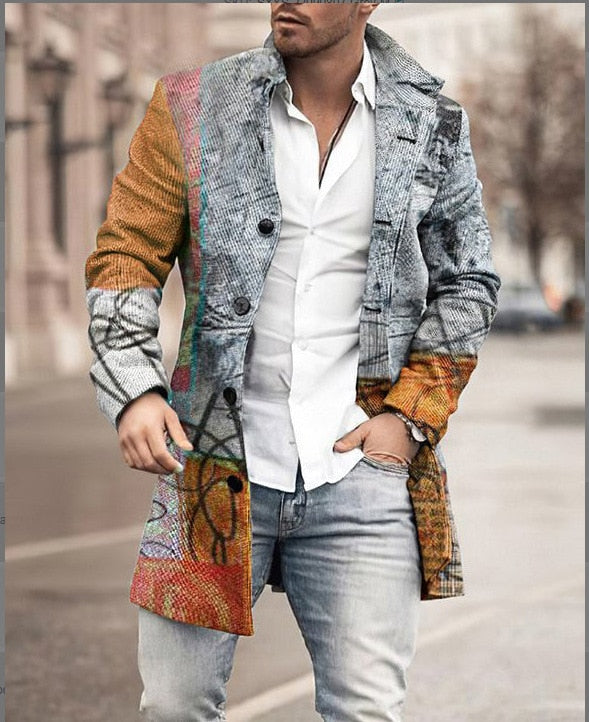 Mune | Men's Wool Coat with Check Pattern and Clear Silhouette
