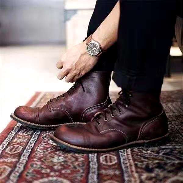 Mune Fashion | Retro Lace-up Boots for Men