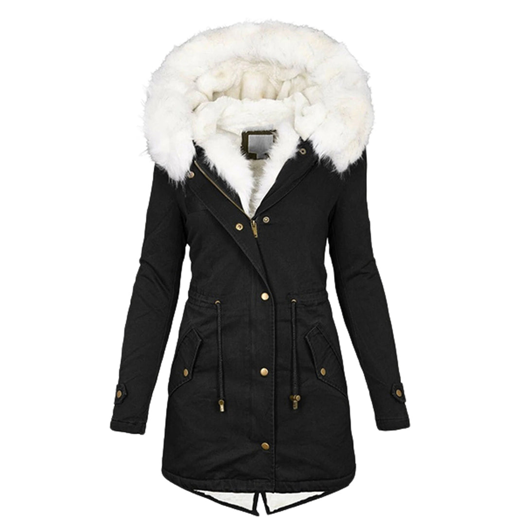 Mune | Elegant Winter Jacket with Hood and Button Detail