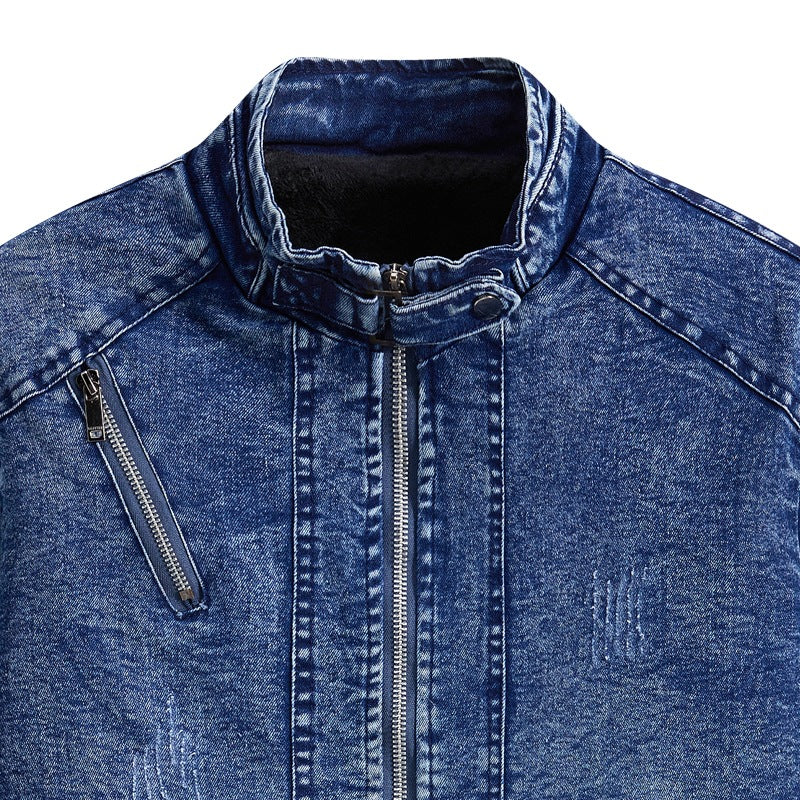 Men's denim jacket with side pockets Mune Fashion