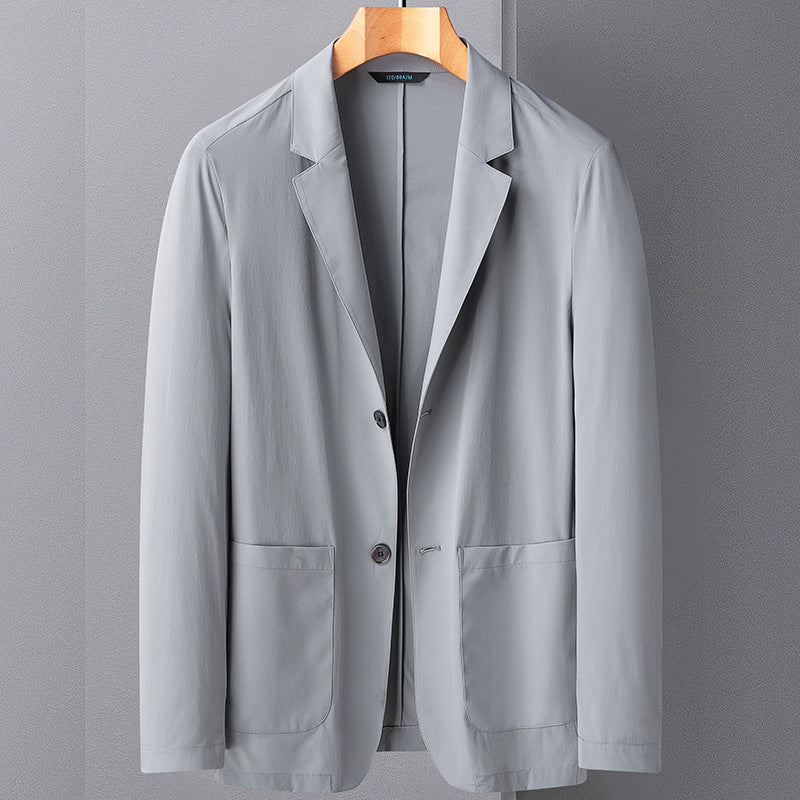 Men's Lightweight Unstructured Travel Blazer with Patch Pockets Mune Fashion