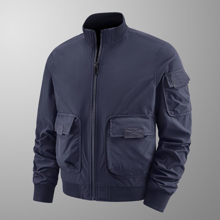 Men's lightweight transitional jacket with many pockets Mune Fashion