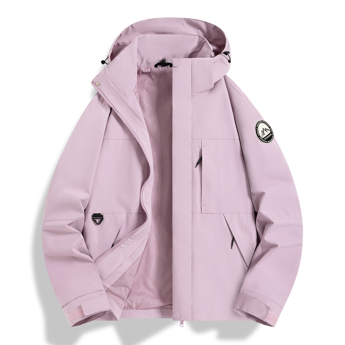 Women's Waterproof Technical Hooded Jacket with Welded Seams and Adjustable Cuffs Mune Fashion