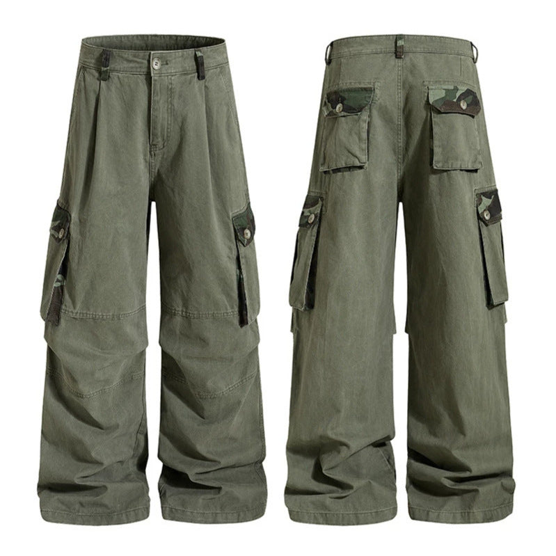 Women's wide cargo pants in utility style with a high waist and generous flap pockets Mune Fashion