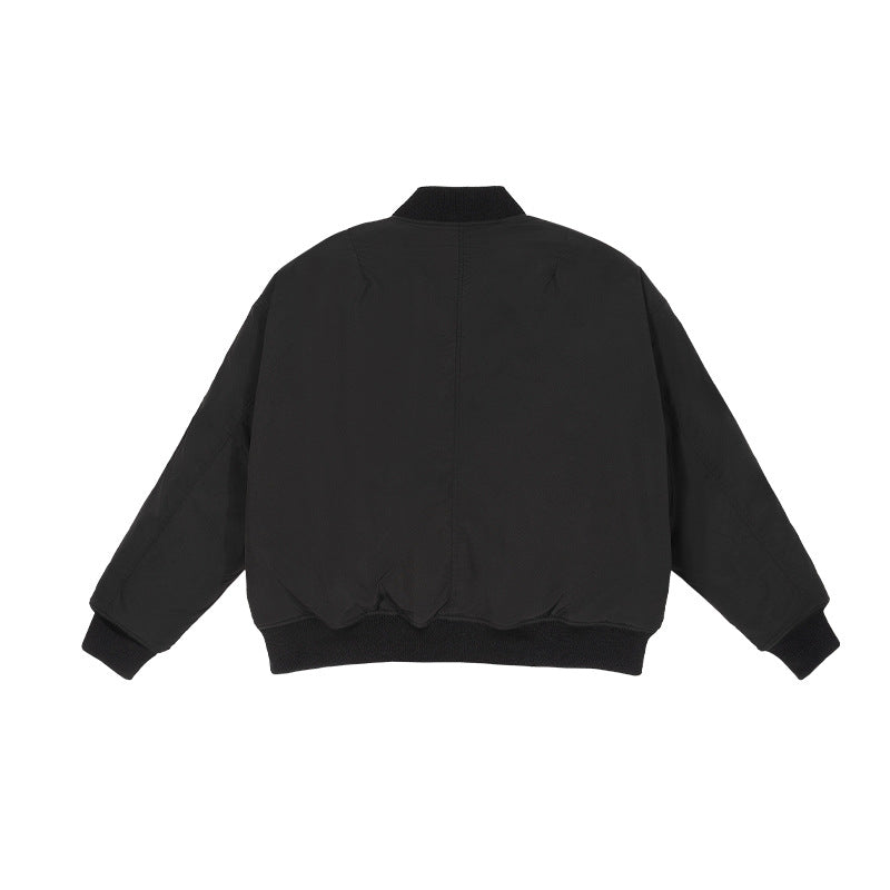 Men's bomber jacket in boxy cut with padded thermal lining, ribbed cuffs, and sleeve pocket Mune Fashion