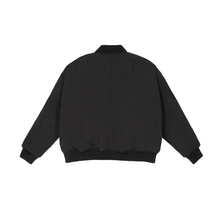 Men's bomber jacket in boxy cut with padded thermal lining, ribbed cuffs, and sleeve pocket Mune Fashion